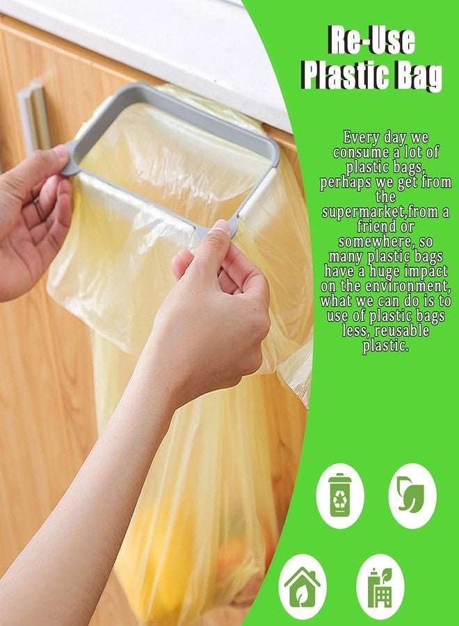 lvifloae Hanging Organizer Garbage Bag Holder, Over The Cabinet Plastic Trash Bag Holder for Kitchen, Garbage Bag Holder Rack Space Saving Use Portable Cabinet Door Trash Bag Holde Garbage Can - Image 5